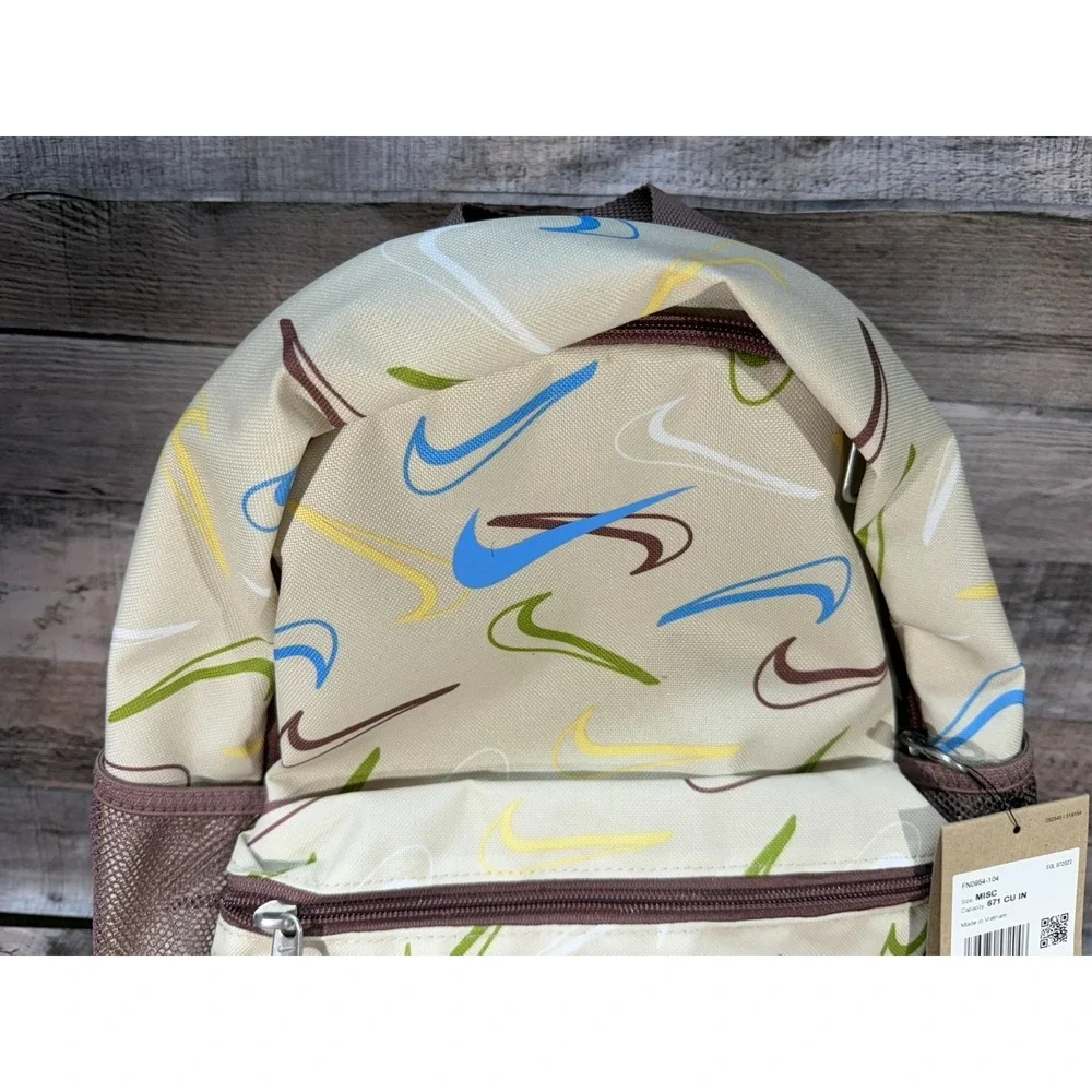 Nike Brasilia JDI Just Do It Kids Mini Backpack purse Tan FN0954-104